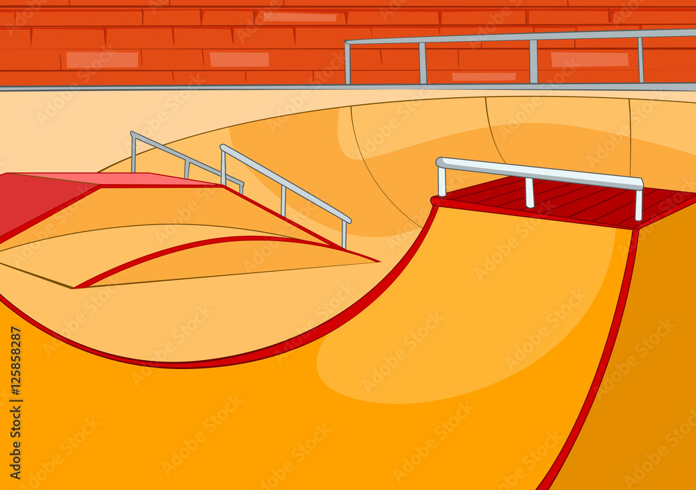 Cartoon background of skatepark. Cartoon background of skatepark.