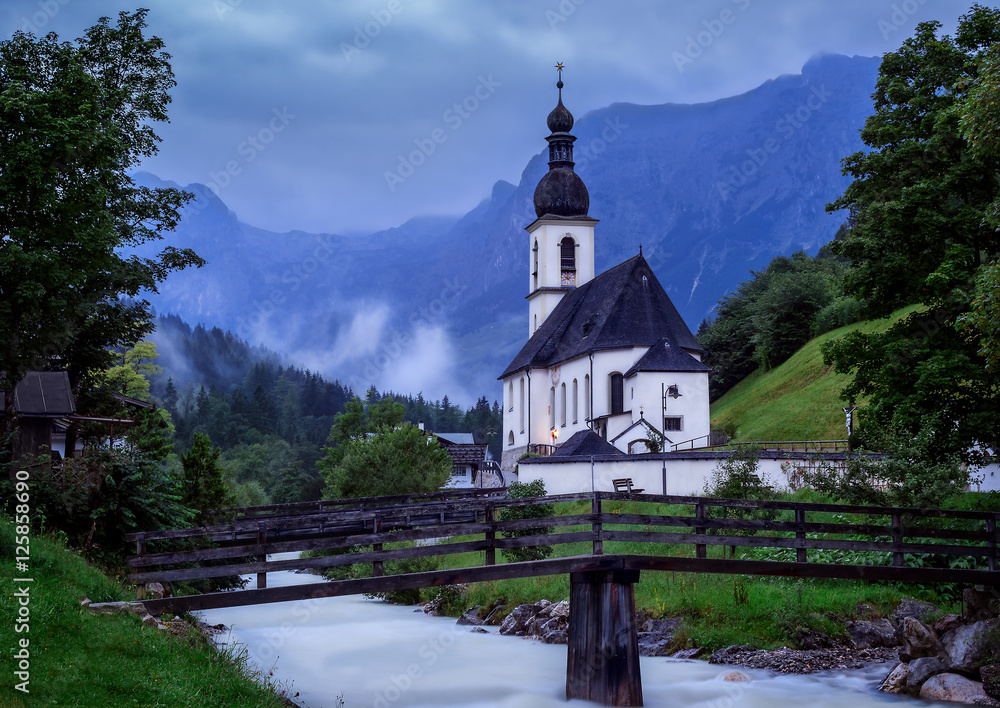 The Church of Ramsau village in Germany