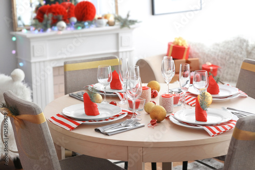 Table served for Christmas ...
