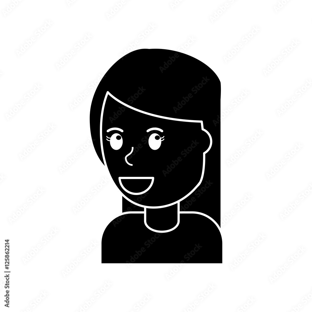 Girl cartoon icon. Female avatar person human and people theme. Isolated design. Vector illustration Girl cartoon icon. Female avatar person human and people theme. Isolated design. Vector illustration