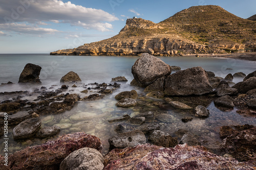 Landscape in the Cala del Cuervo. Natural Park of Cabo de Gata. Spain.