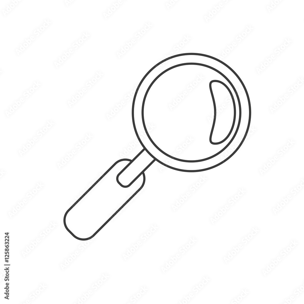 Lupe tool icon. Search magnifying glass zoom and lens heme. Isolated design. Vector illustration Lupe tool icon. Search magnifying glass zoom and lens heme. Isolated design. Vector illustration
