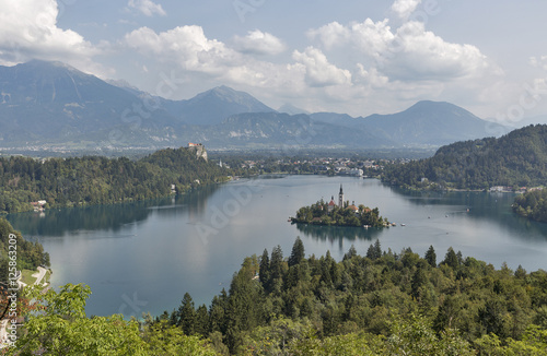 Lake Bled above view in Slovenia © Panama