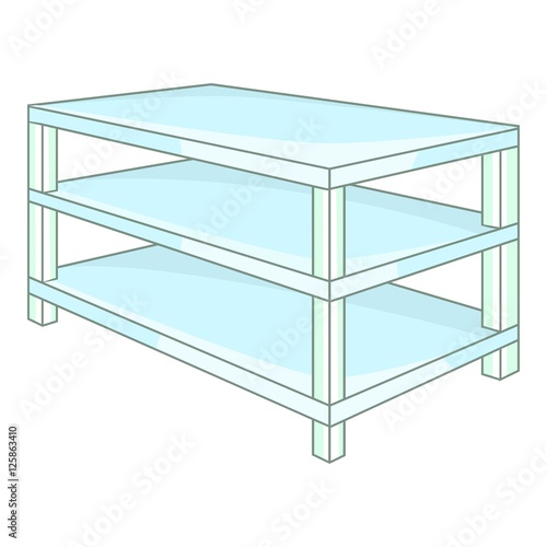 Industrial shelving icon. Cartoon illustration of shelving vector icon for web design