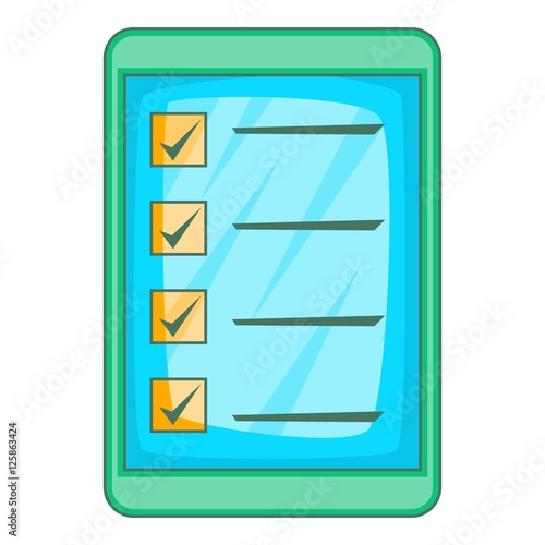 Digital checklist icon. Cartoon illustration of checklist vector icon for web design