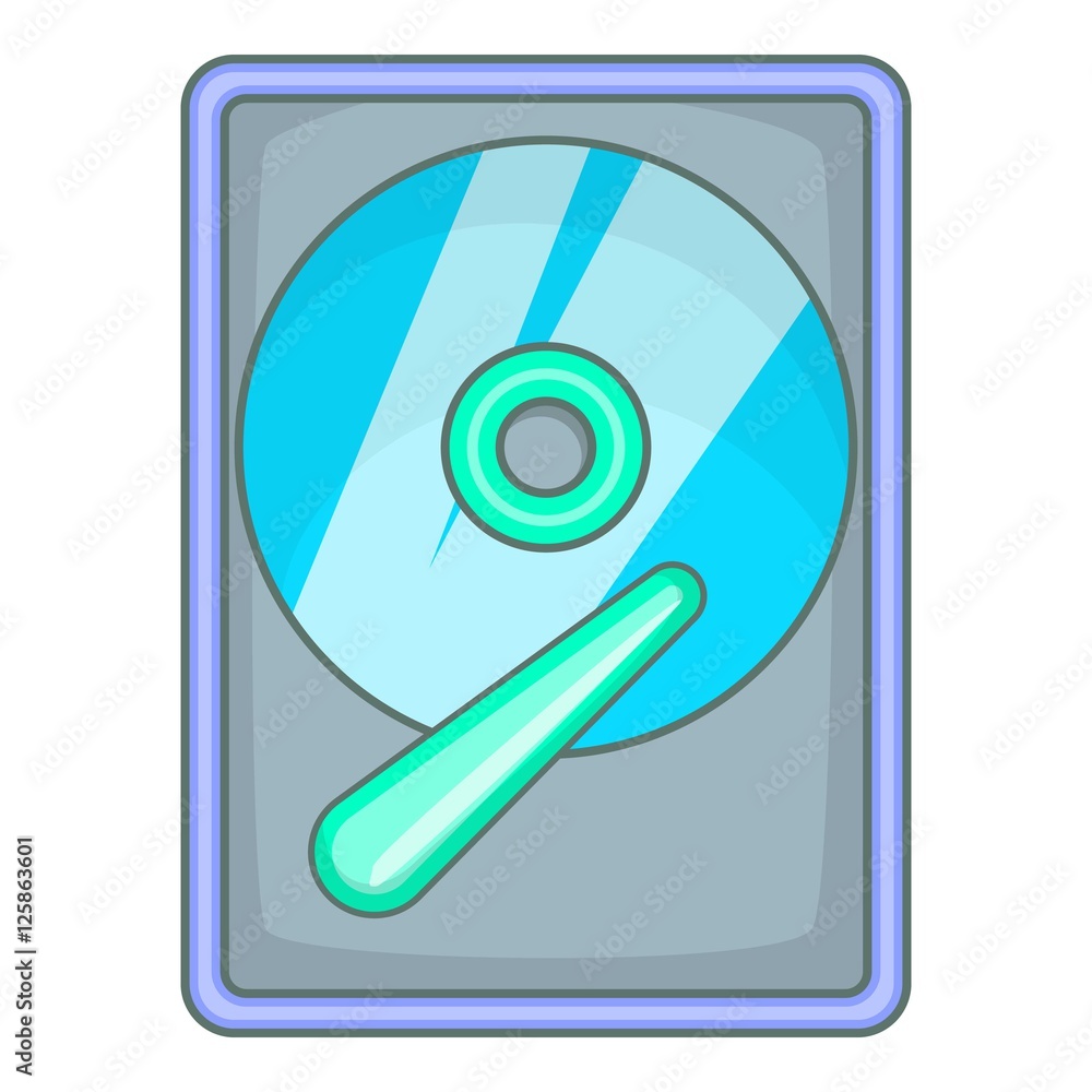 Hard drive disk icon. Cartoon illustration of hard drive disk vector ...