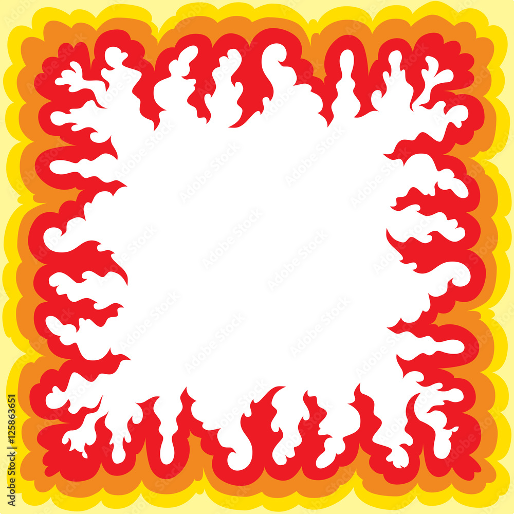 Flame Frame is an illustration of a frame shape made of flames or fire. Great for cookout or barbecue flyers, invitations or t-shirts. Flame Frame is an illustration of a frame shape made of flames or fire. Great for cookout or barbecue flyers, invitations or t-shirts.