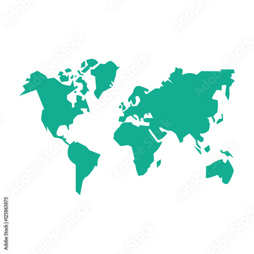 Continents of planet icon. Earth world map and cartography theme. Isolated design. Vector illustration