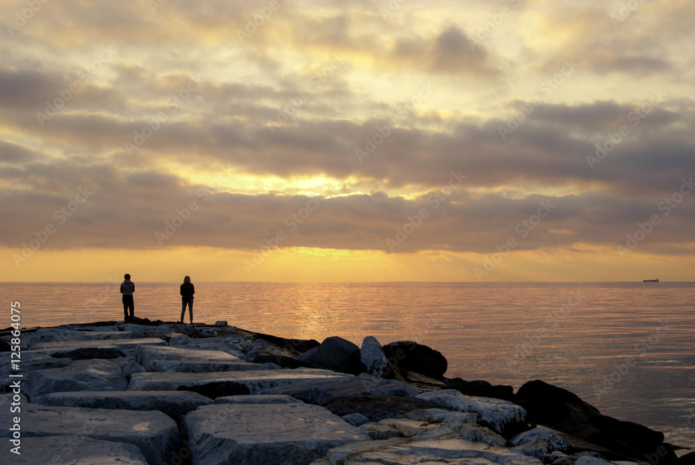 watching the sunset