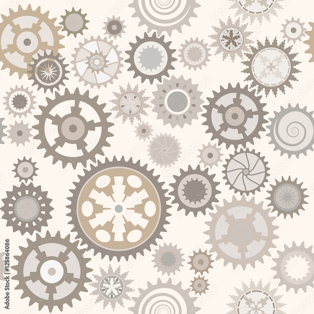 Clock cogwheels. Retro Seamless pattern. Clock cogwheels. Retro Seamless pattern.