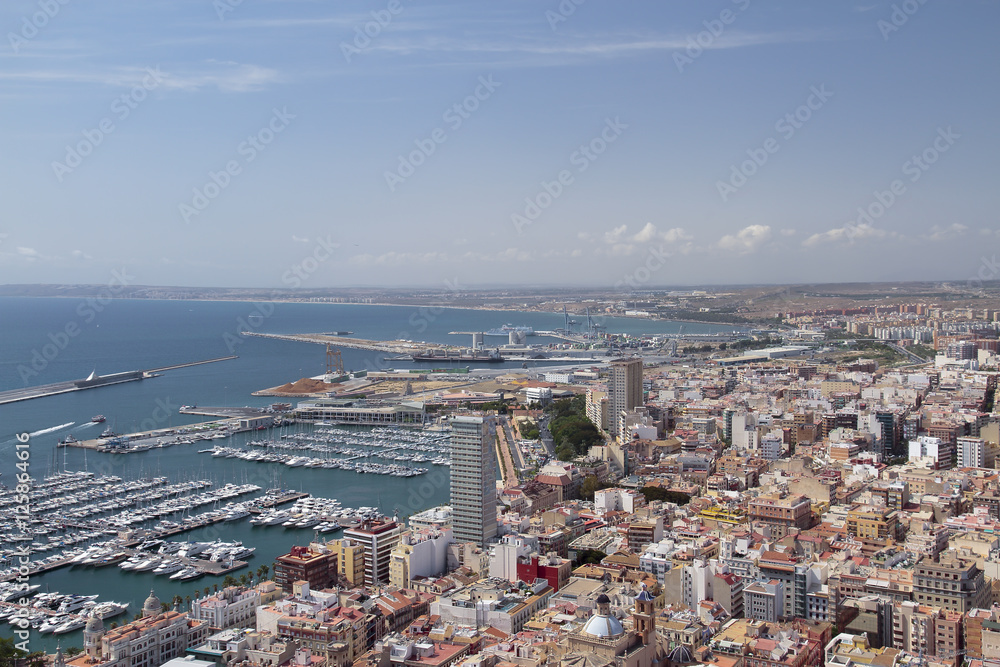 buildings and alicante harbour