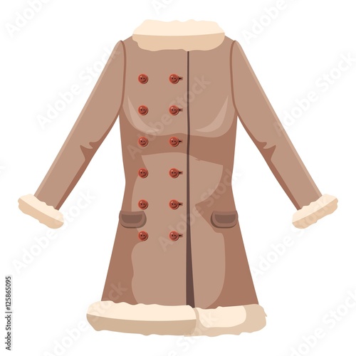 Sheepskin jacket icon. Cartoon llustration of sheepskin jacket vector icon for web