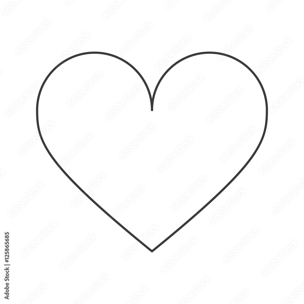 Heart shape icon. Love passion romantic and health theme. Isolated design. Vector illustration Heart shape icon. Love passion romantic and health theme. Isolated design. Vector illustration
