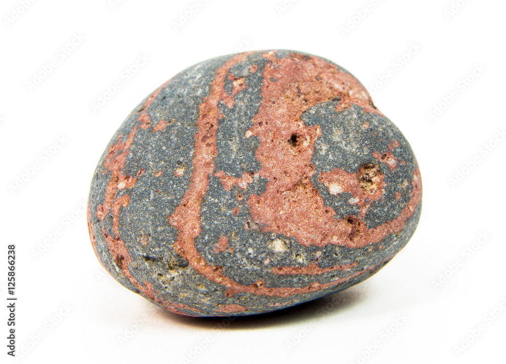 Stone from the sea on white Stone from the sea on white