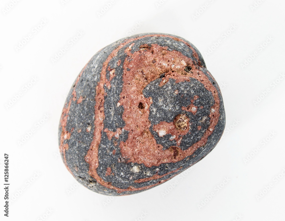 Stone from the sea on white Stone from the sea on white