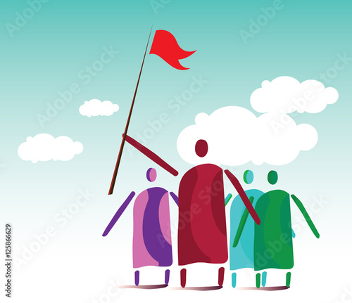 Leaders and People Crowd