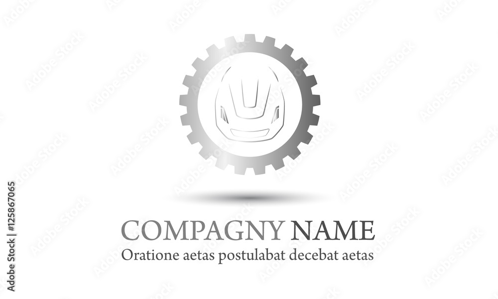 Fototapeta premium logo mécanicien argenté