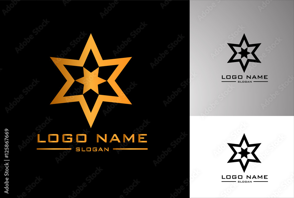 abstract gold luxury logo icon Stock Vector | Adobe Stock