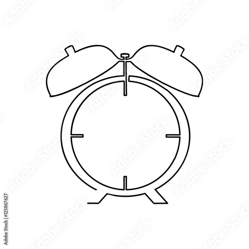 analog alarm clock icon image vector illustration design 
