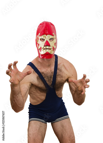 Konstfotografi Professional Wrestler With Mask