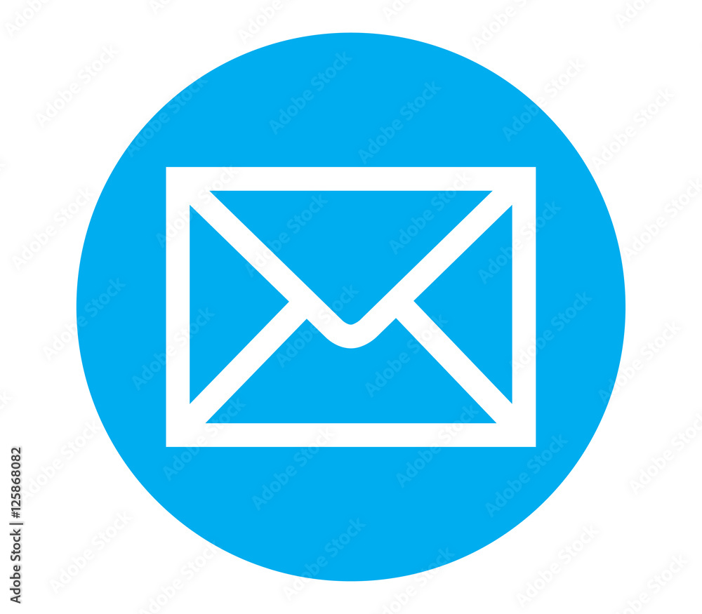 E-Mail Icon with Blue Background E-Mail Icon with Blue Background
