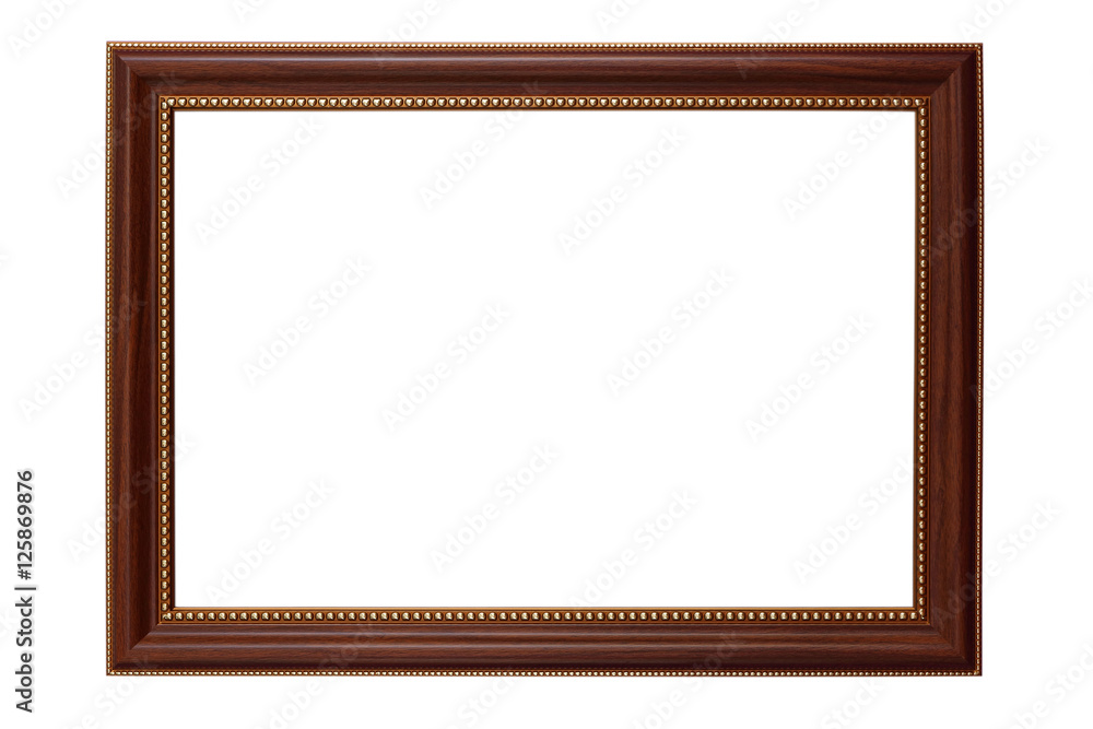 Wooden frame isolated on white background Wooden frame isolated on white background