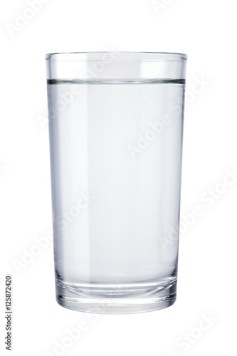 glass of water isolated on white background with clipping path