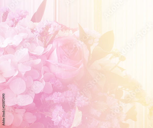 Fototapeta Naklejka Na Ścianę i Meble -  Pink rose flower background