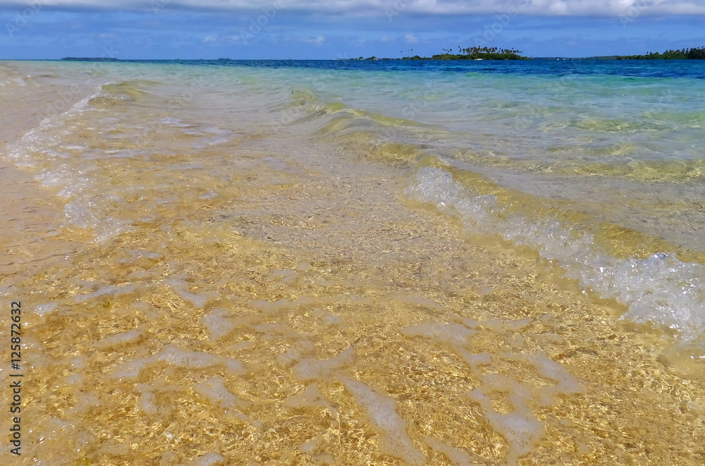 Clear water at Pangaimotu island near Tongatapu island in Tonga