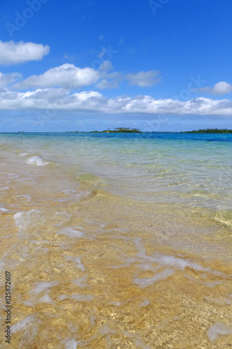 Clear water at Pangaimotu island near Tongatapu island in Tonga photo