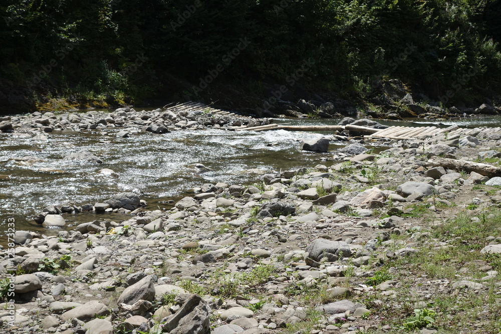 River. Transcarpathia River. Transcarpathia