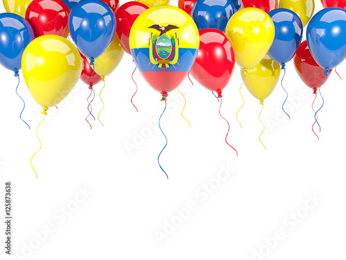 Flag of ecuador on balloons