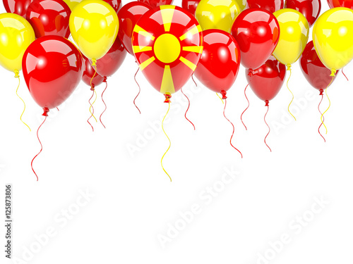 Flag of macedonia on balloons