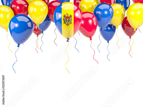 Flag of moldova on balloons