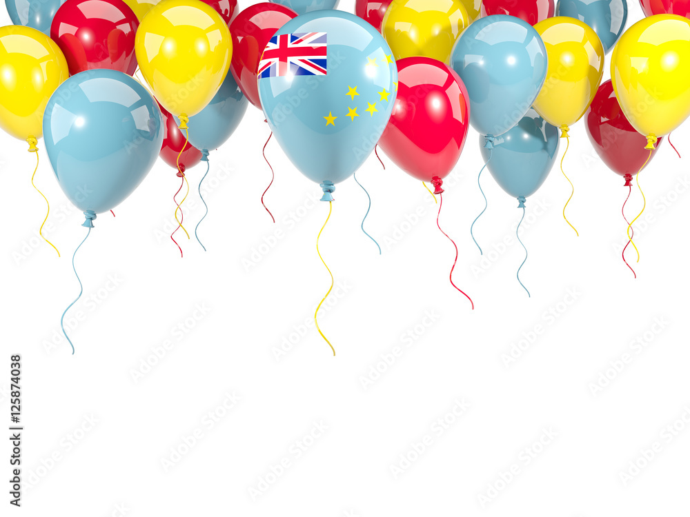 Flag of tuvalu on balloons Flag of tuvalu on balloons