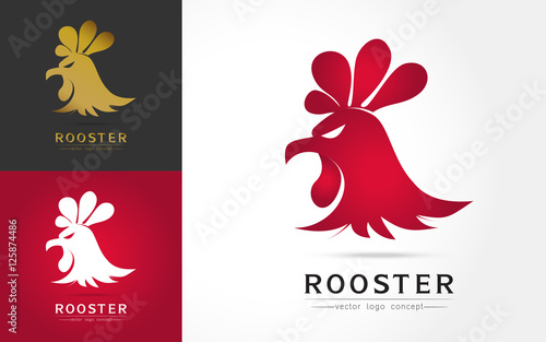 Abstract rooster logo