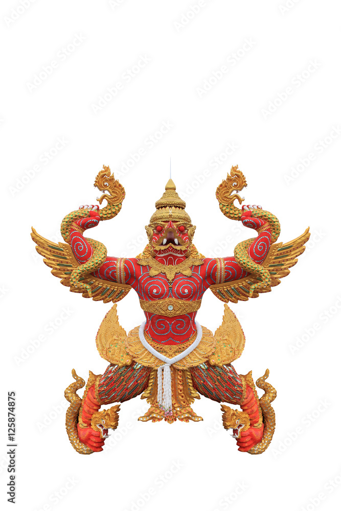 Garuda catch naga statue