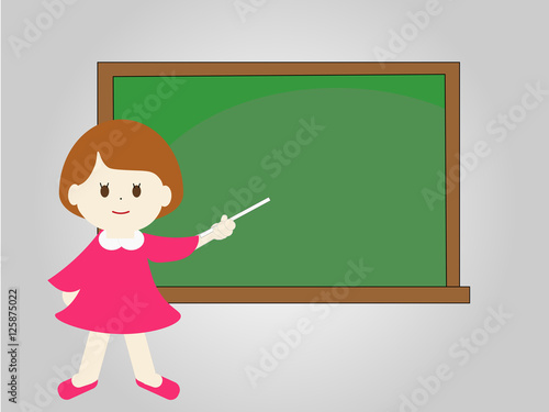girl with blank backboard