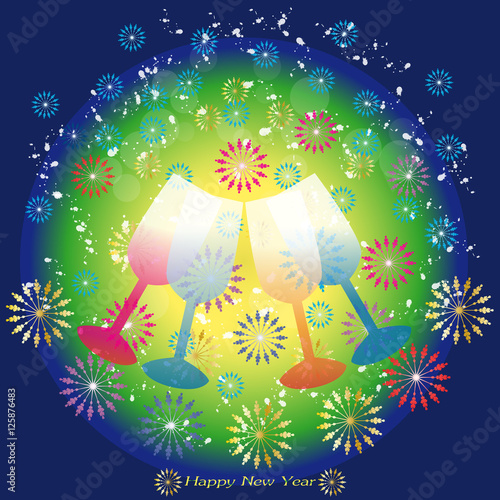 Colorful Glasses on Bright Background