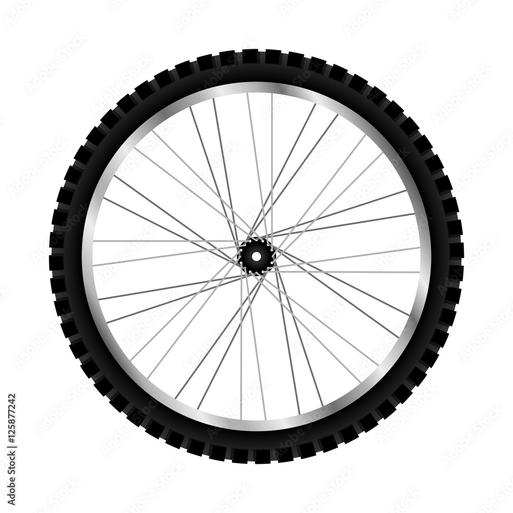 wheel of bicycle vehicle icon over white background. vector illustration wheel of bicycle vehicle icon over white background. vector illustration