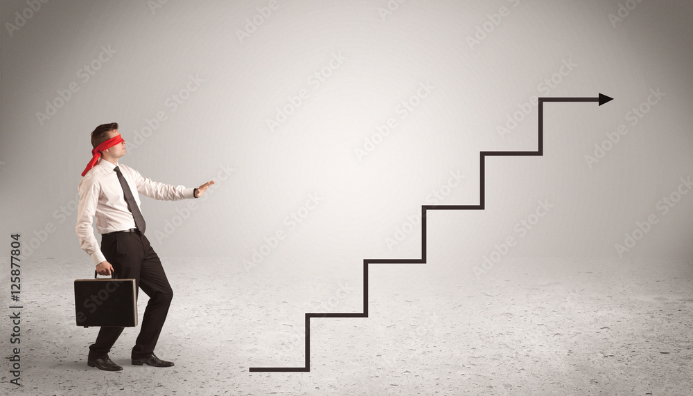 Obraz premium Businessman with blindfolds