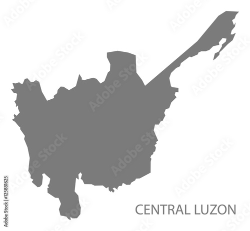 Central Luzon Philippines Map grey