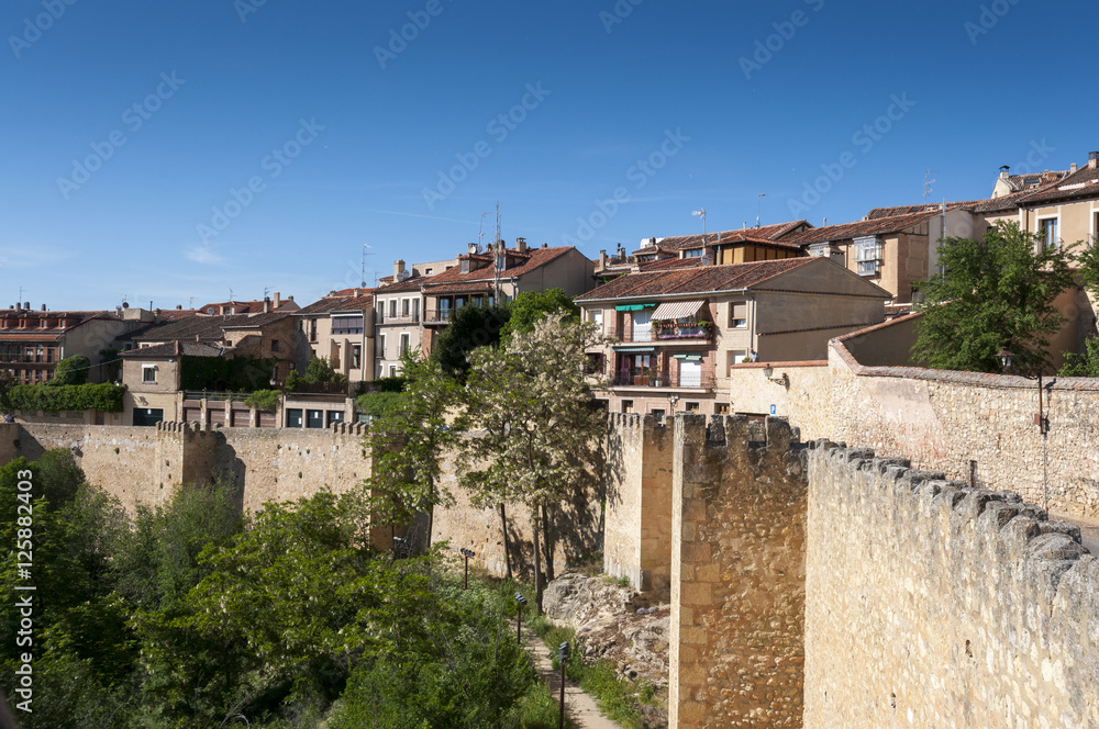 Views of the city of Segovia, Spain, from the city wall