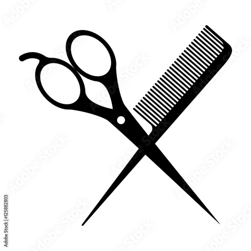 silhouette of scissors instrument icon over white background. hair saloon design. vector illustration