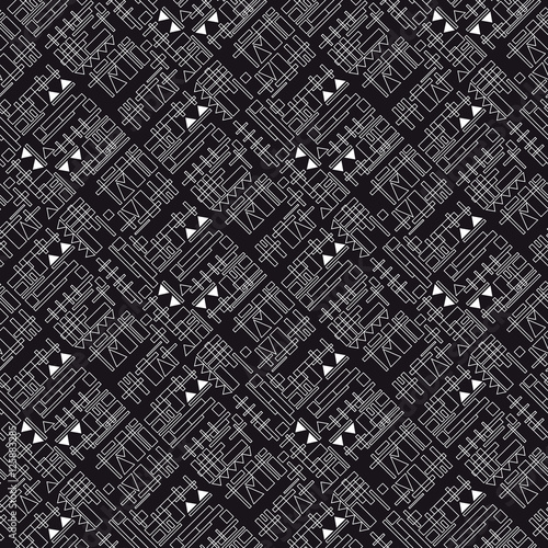 Decorative geometric pattern. Vector