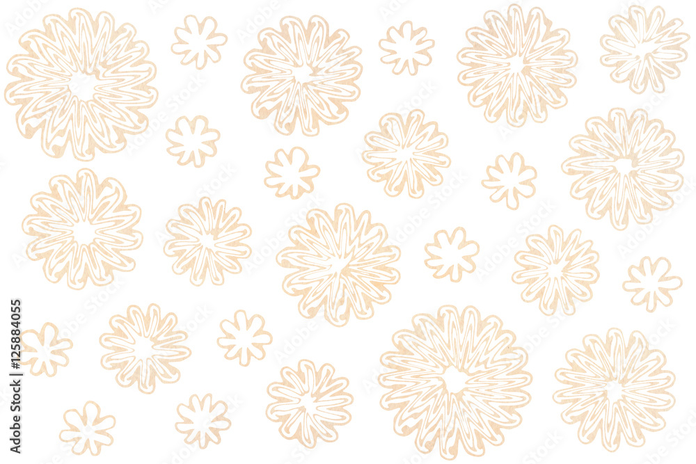 Watercolor abstract flowers on white background Watercolor abstract flowers on white background
