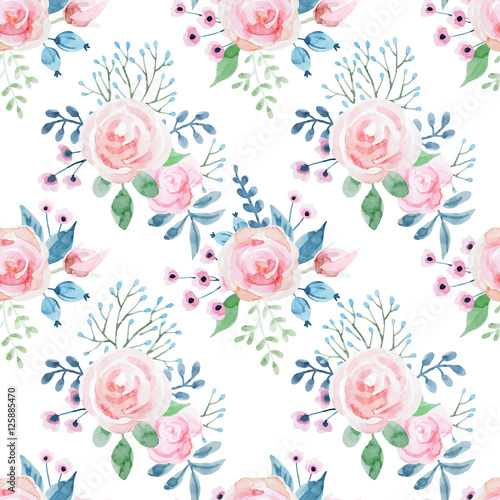 Watercolor floral pattern