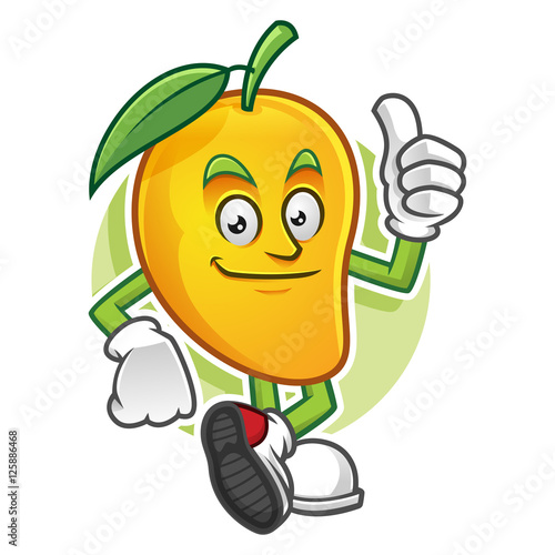 Wallpaper Mural Thumb up mango mascot, mango character, vector of mango, mango cartoon Torontodigital.ca