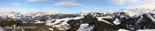Panorama sur sommets des Alpes