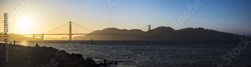 Golden Gate Bridge Panorama at Sunset © DWP